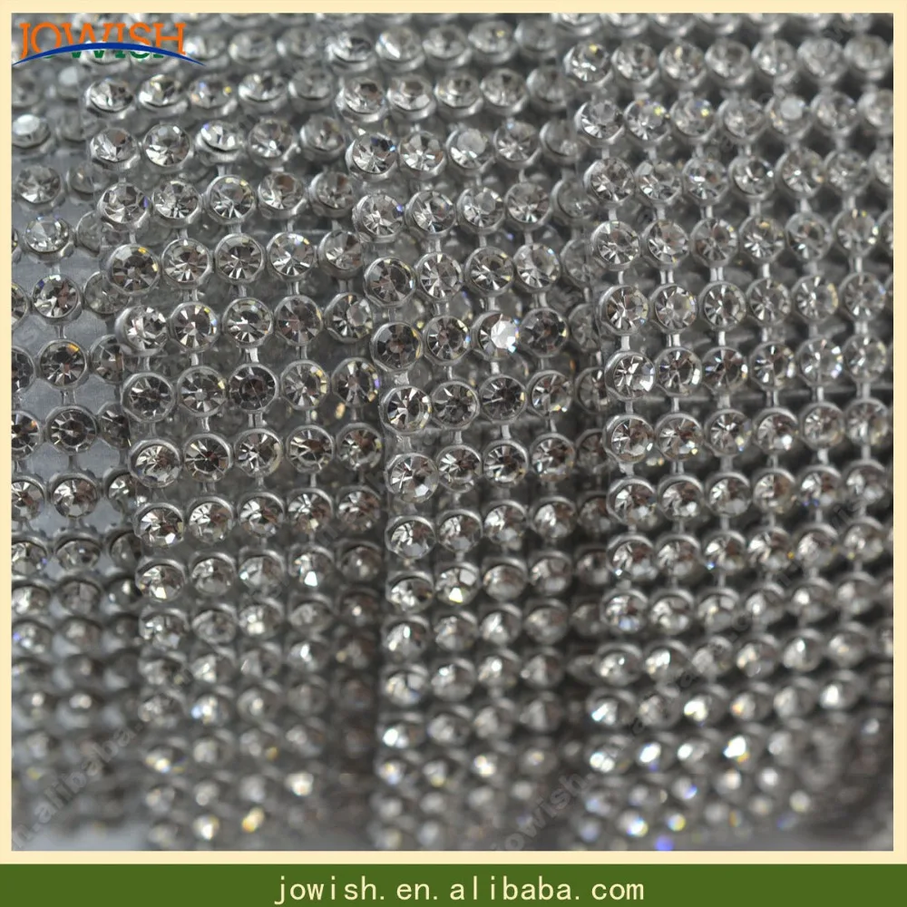 45X120 см/рулон Cristal SS8 Свадебные украшения Прозрачная отделка стразами, горячая фиксация кристалла ab алюминиевые сетчатые повязки Str