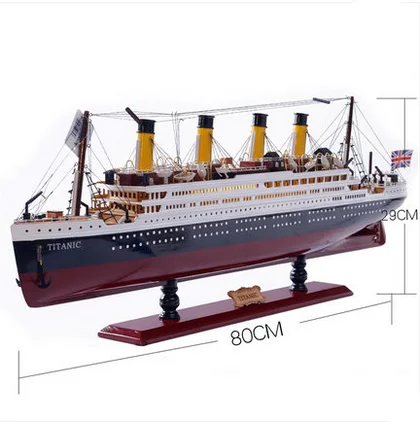 Fashion Titanic Model Decoration Wood Sailboat Craft Ship Simulation Lights Cruise Creative Decor | Дом и сад