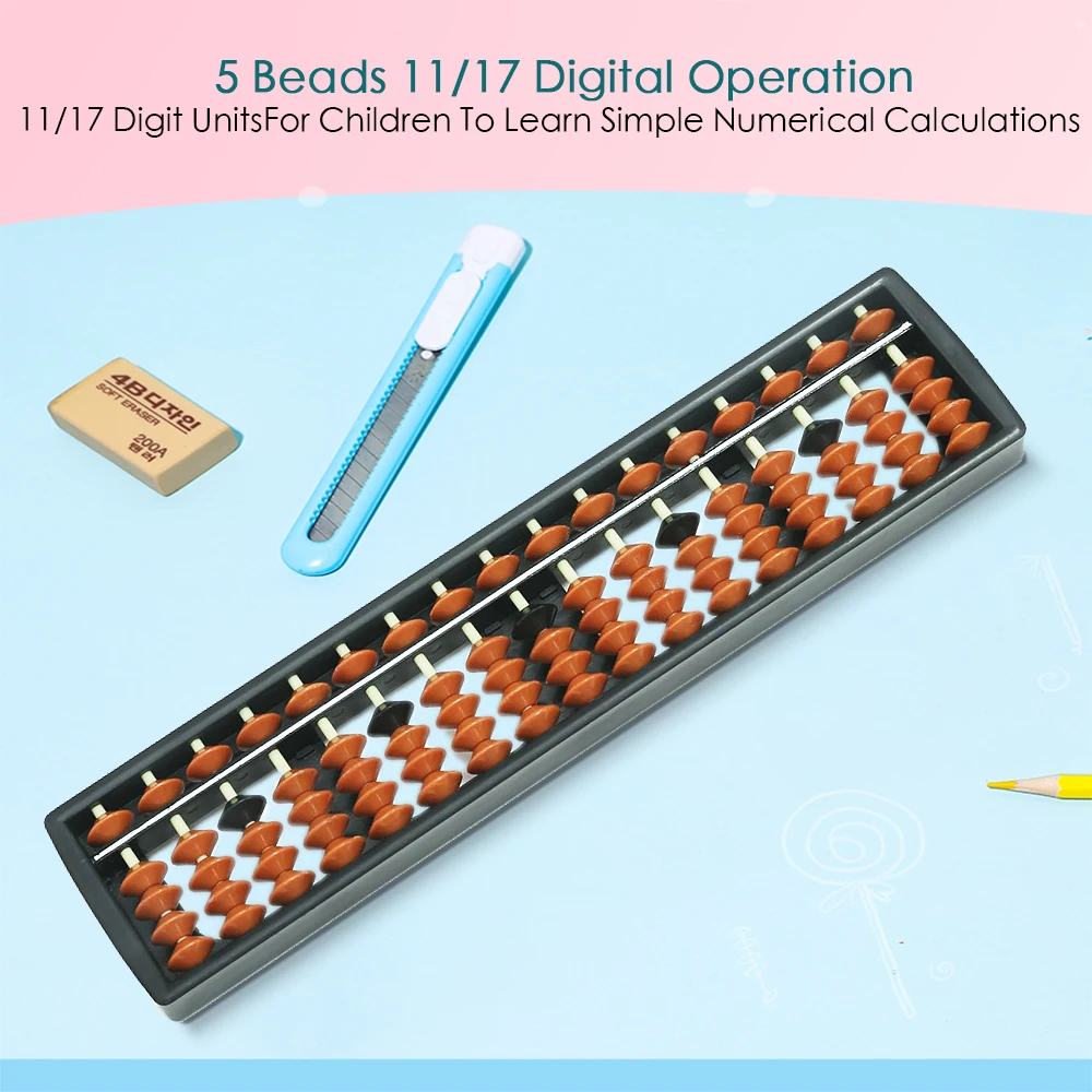 Математические Игрушки 17 или 11 цифр Abacus пластиковые бусины китайские традиционные развивающие игрушки детские школьные Обучающие приспособления инструмент для развития мозга
