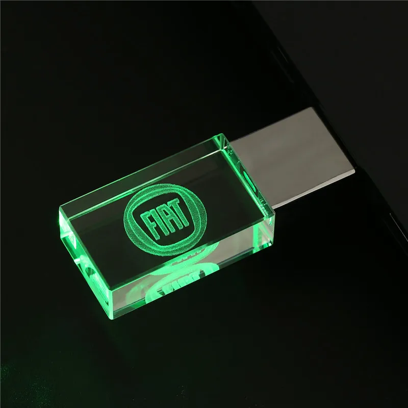 JASTER fiat crystal+ металлический USB флеш-накопитель 4 ГБ 8 ГБ 16 ГБ 32 ГБ 64 Гб Внешняя карта памяти u диск USB 2,0 - Цвет: green