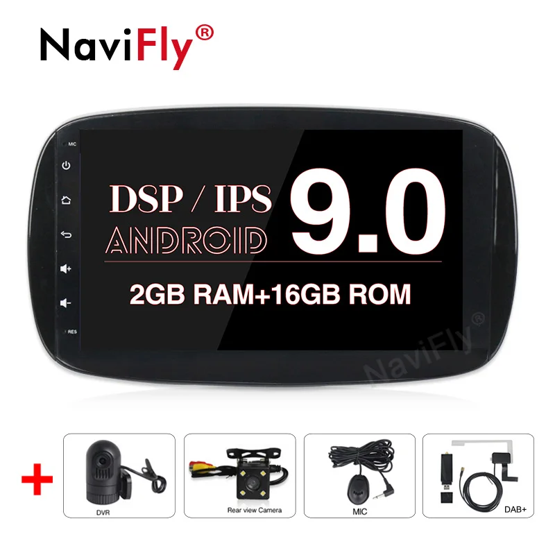 9 &quotAndroid 0 IPS DSP автомобильный dvd-плеер радио GPS для Benz Smart Fortwo C453 A453 W453 2015-2018
