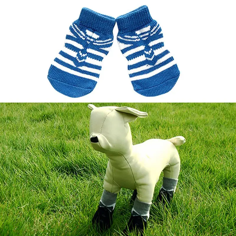Новинка 4 шт. в комплекте носки для собак милые вязаные щенков удобные