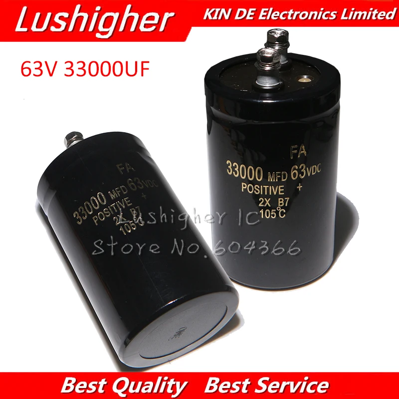 

1PCS 63V 33000UF 63V33000UF 33000UF 63V 50x80mm Electrolytic Capacitor