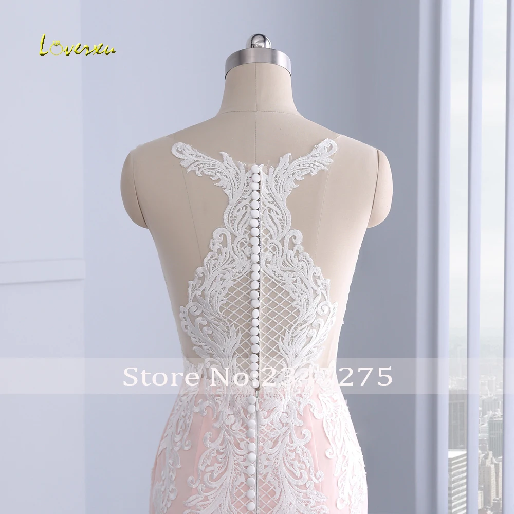 Loverxu Vestido De Noiva кружевное свадебное платье русалки 2019 сексуальное винтажное труба