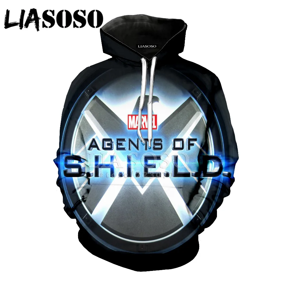 LIASOSO Marvel's agers of s.h.i.e.l D толстовки с 3D принтом trasпорто Капитан Америка маника Лунга