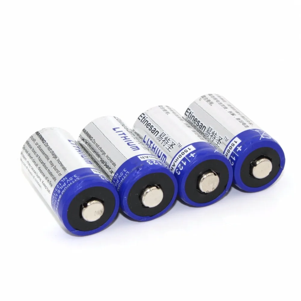 4 шт./лот Etinesan1500mAh литиевая CR123A 3 V фотобатарея EL123A CR17345 123 123a вольт батарея|cr123a lithium