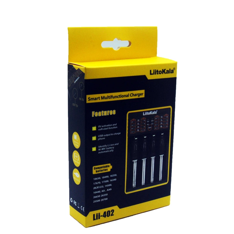 Новое зарядное устройство LiitoKala Lii 402 18650 для 26650 16340 RCR123 14500 LiFePO4 1 2 V Ni MH Cd