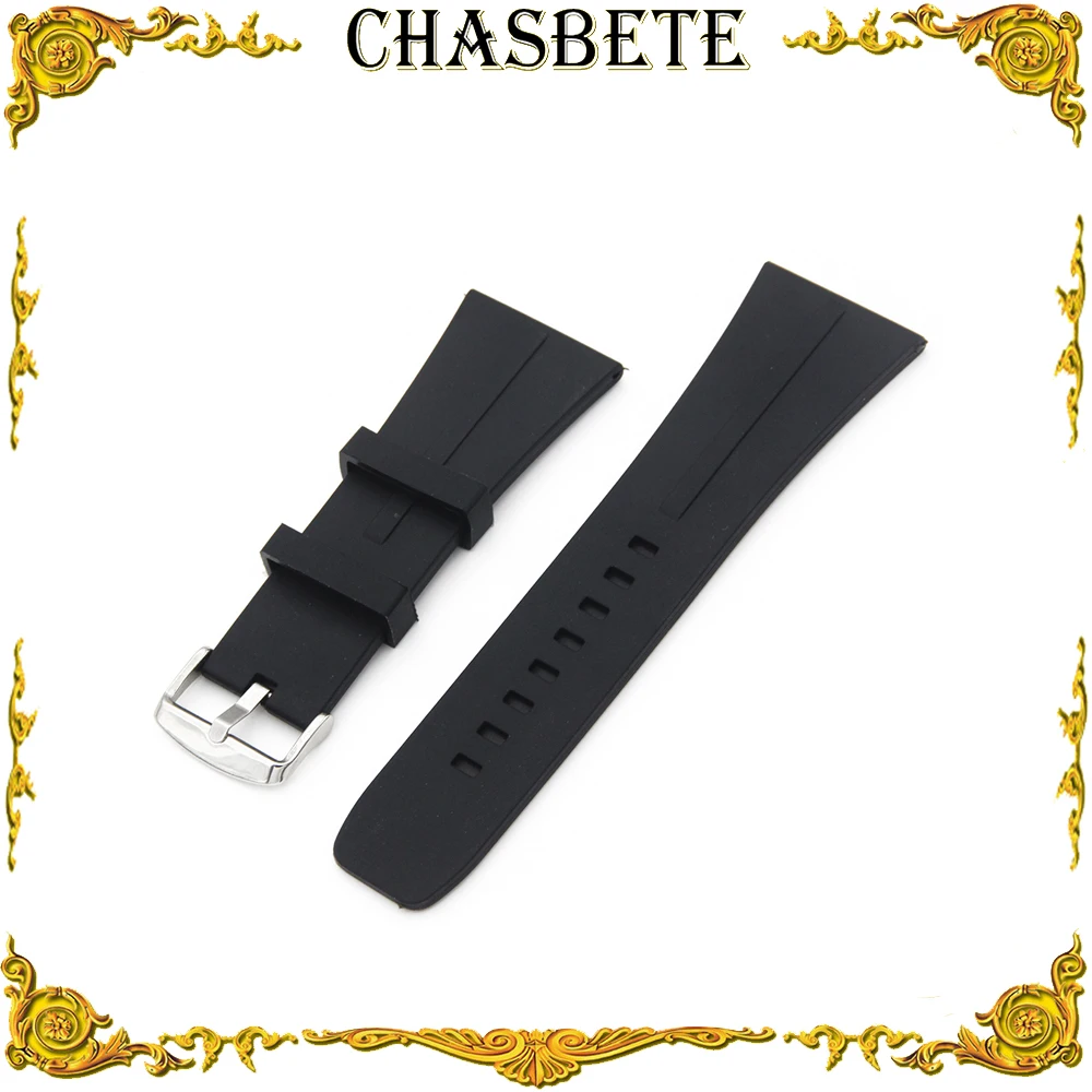 Ремешок для часов из силиконовой резины 30 мм шпилька нержавеющей стали