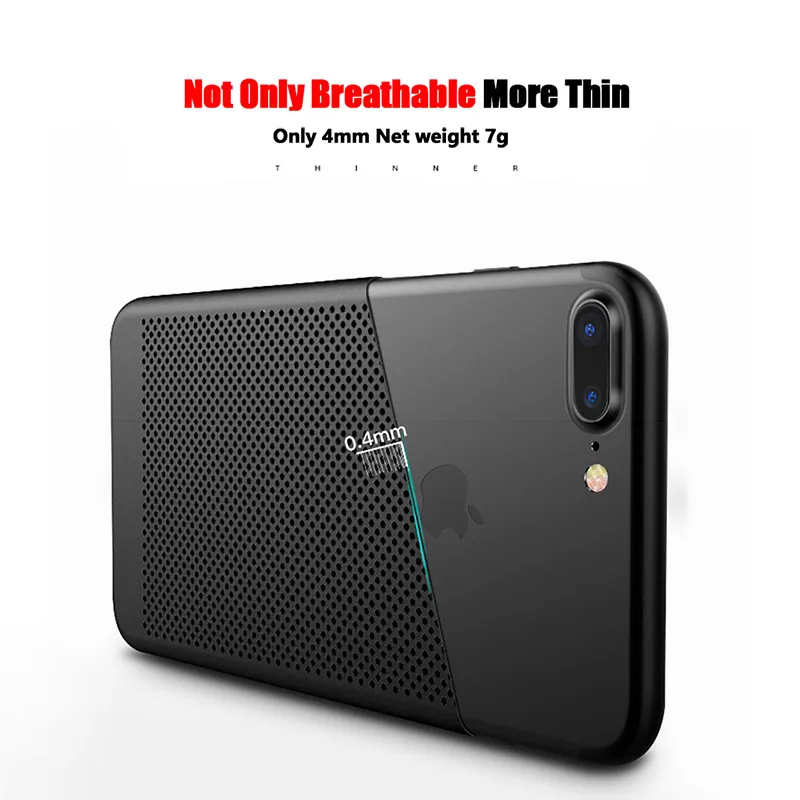 Жесткий чехол HOPCHAM для iPhone 8 7 6 6s 5 5S se s ультра тонкий теплоотвод полная защита X Plus