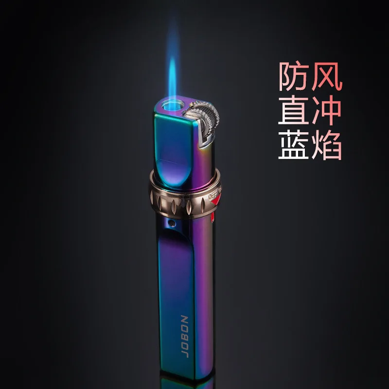 Jet Flame Зажигалка металлическая ультратонкая личность портативная сигарета бутан