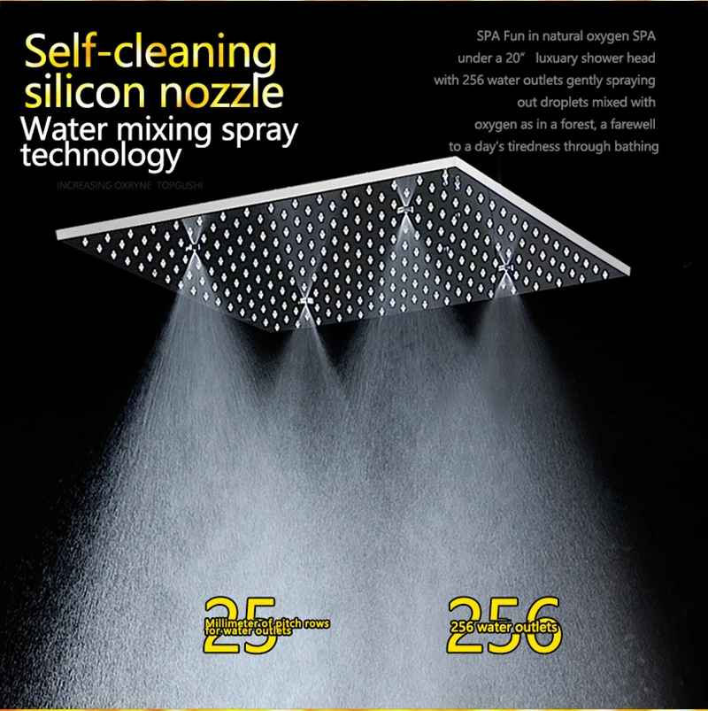 Наборы для душа Интеллектуальный ЖК-цифровой 2" SPA Mist LED Touch Mixer Набор для душа