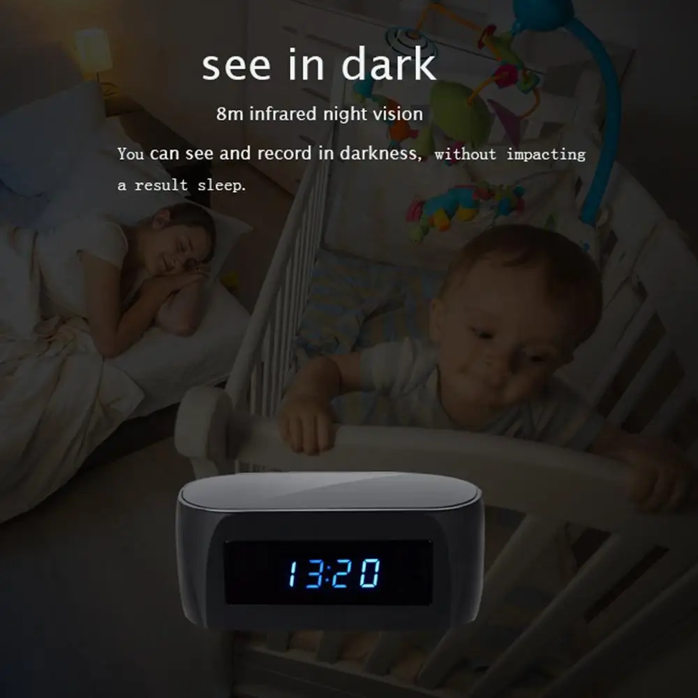 Volemer Z16 HD 1080P ночное видение беспроводной Wi Fi электронные часы камера IP удаленно