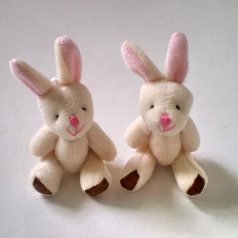 20 шт./лот Kawaii Mini Bunny Плюшевые игрушки цветок кролик мягкие животные Маленькая