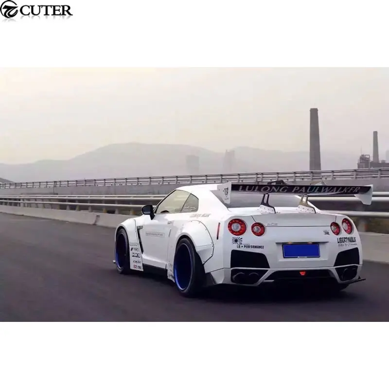 GTR GT-R R35 LB автомобильный комплект кузова из углеродного волокна+ FRP широкий комплект кузова передний бампер задний диффузор спойлер для Nissan GTR R35 09-15