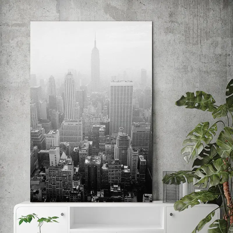 

Canvas Painting Prints City Building Nordic Abstract Wall Pictures for Living Room Art Decoration Pictures Scandinavian No Frame