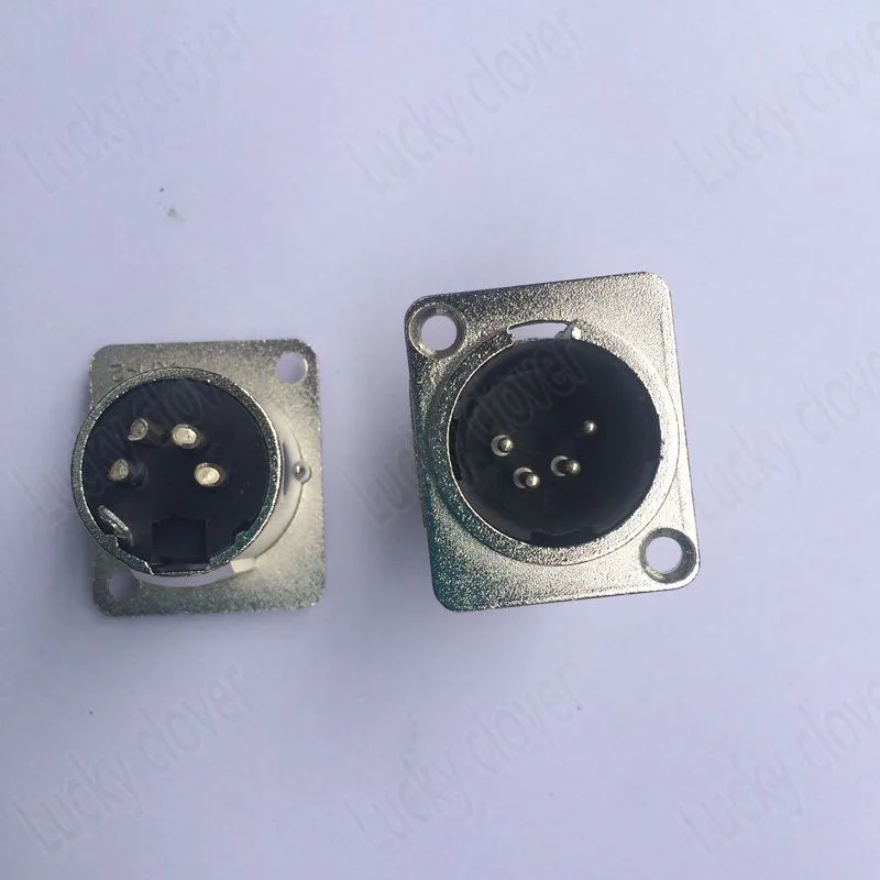 

20pcs XLR 4-Pin male Chassis Panel Socket Connector