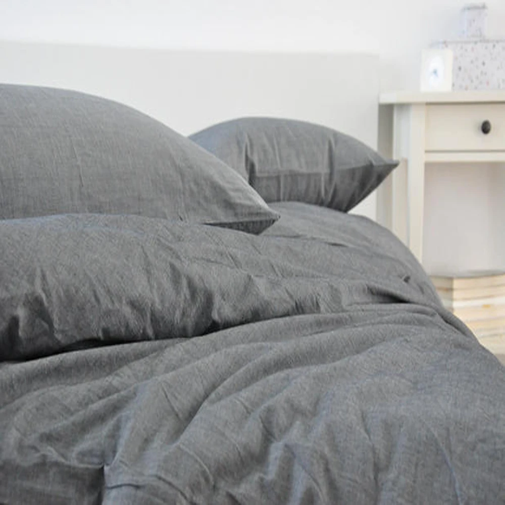 Натуральный белый камень моющиеся льняные простыни винтажное французское