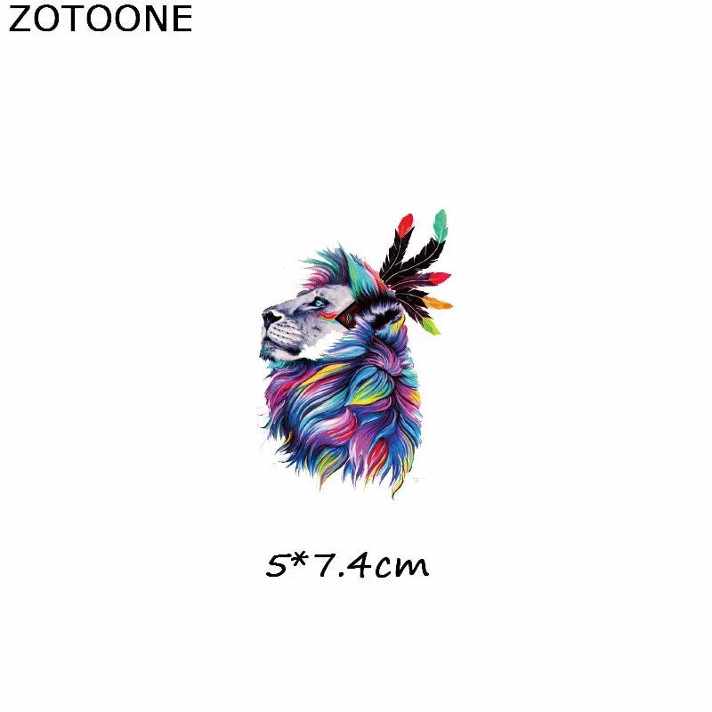 ZOTOONE акварельные нашивки с животными термоклейкие тигром для детской одежды
