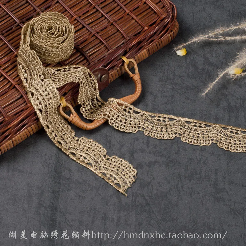 Красивые золотые цветы/короны/точки хорошее качество кружевная отделка повязка