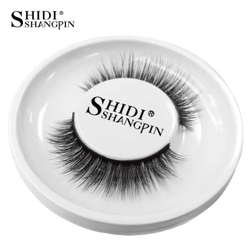 SHIDISHANGPIN 3d mink false eyelashes hand made makeup eyelash natural long extension 1 pair lashes 10 mm #43 | Красота и здоровье
