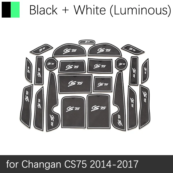 White CS75 14-17 Противоскользящими резиновыми затворный слот подставка под кружку, для Changan CS15 CS35 CS75 CX70 2012 2013 автомобильные аксессуары наклейки - Название цвета: White CS75 14-17