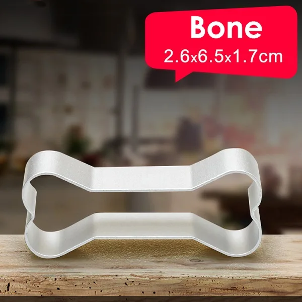 2pcs Bone 2 шт 3D Бисквитное печенье Mluminium сплав Sugarcraft торт десерт выпечка резаки плесень помадка печенья плесень инструменты(27 типов - Цвет: 2pcs Bone