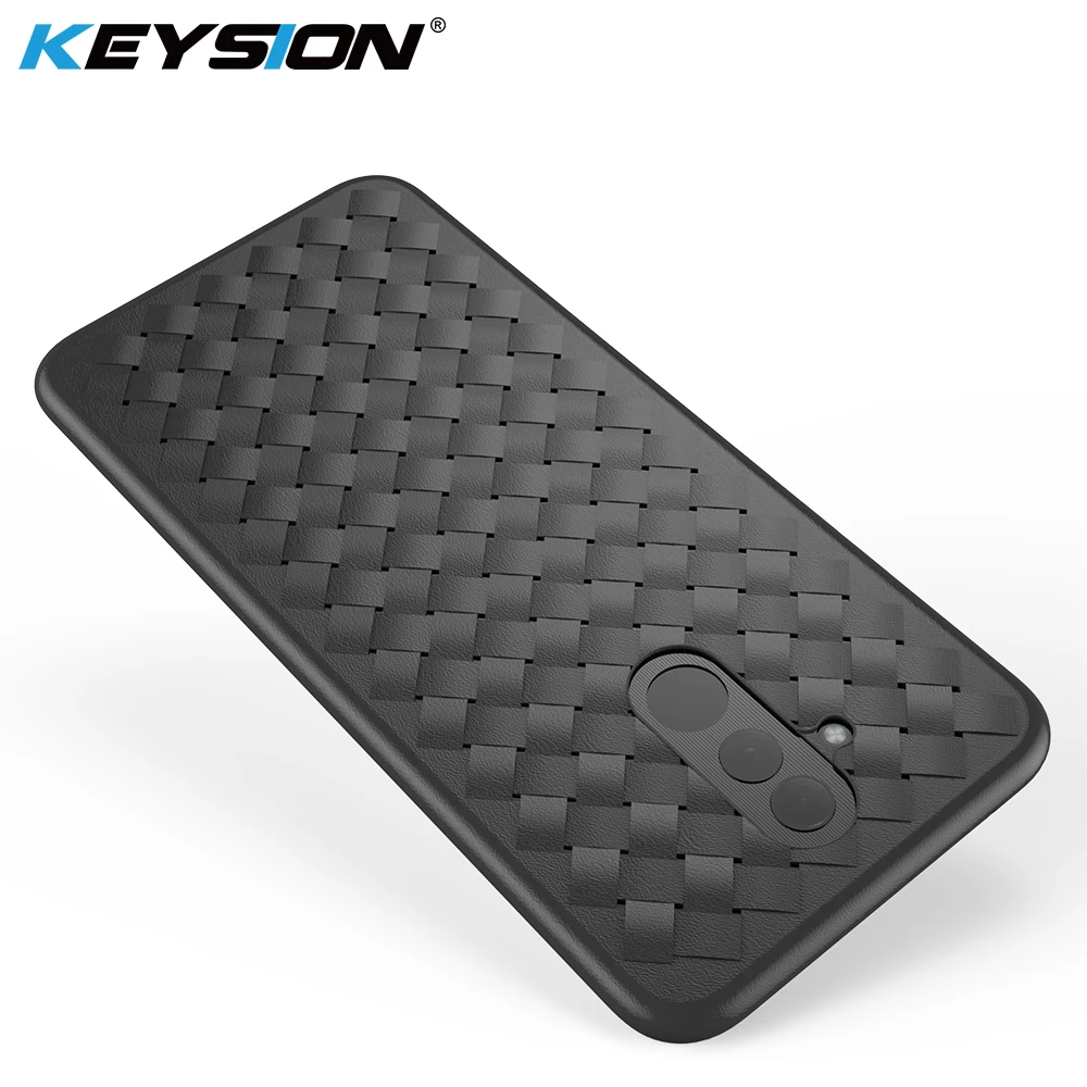 KEYSION супер мягкий чехол для телефона Huawei Mate 20 Lite роскошный сетчатый ткацкий