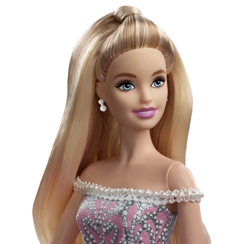 Барби 2017 Новый стиль розовый день рождения благословение Коллекционная версия