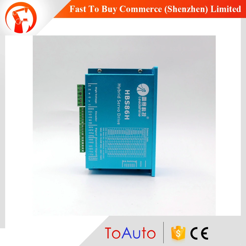 

HBS86H Leadshine 8A 30~100VDC CNC DSP Closed-Loop Stepper Driver Hybird Easy Servo Drive ES-D1008 Matching 86mm NEMA34 motor