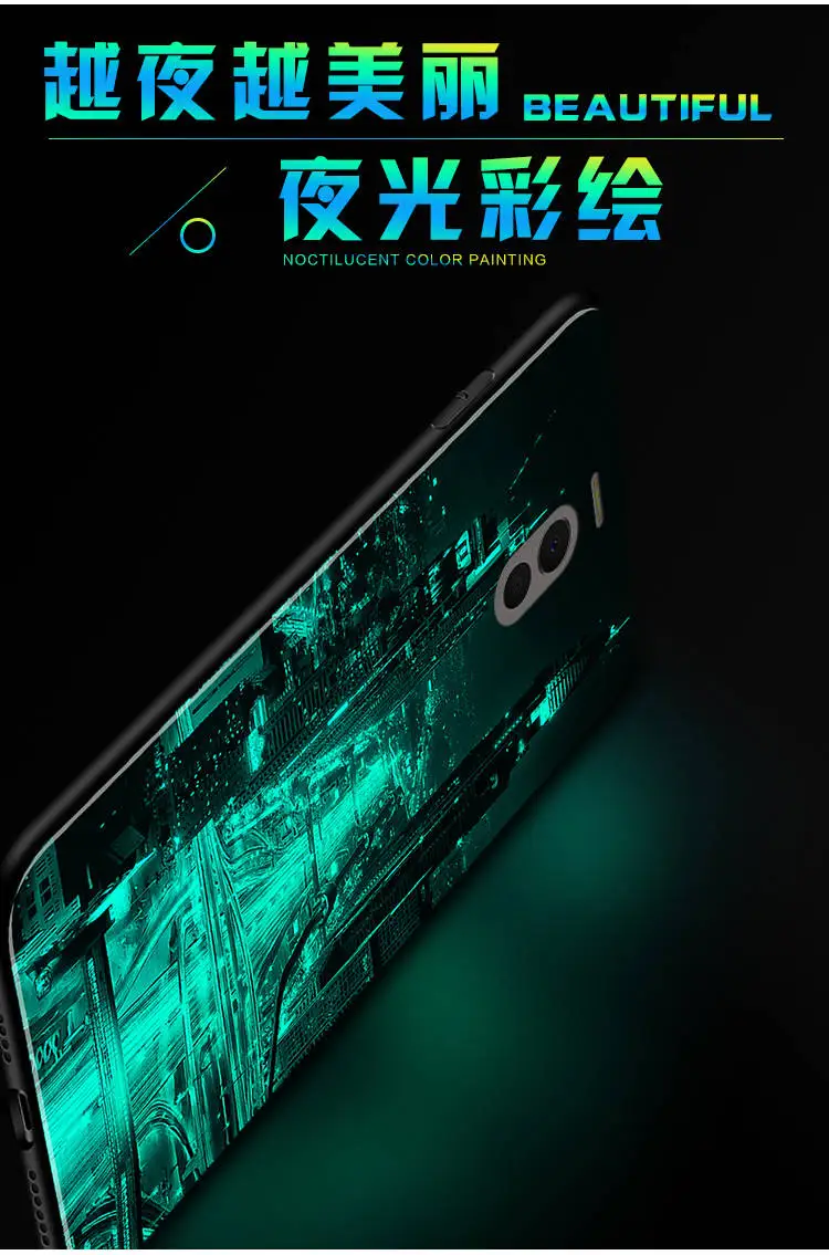Чехол для телефона для Meizu M6 Note чехол 5," светящаяся задняя крышка из закаленного стекла для Meizu M6 Note чехол Силиконовый противоударный чехол для телефона