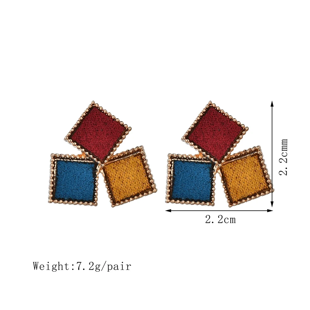 MissCyCy 2018 New Round Geometry Earrings for Women Colorful Rhinestone Stud Korean Fashion Jewelry | Украшения и аксессуары