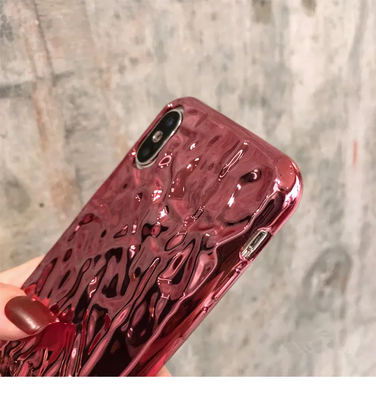 Rosegold Thin Foil Plating Phone Case for Iphone Xs Max Xr Glitter Soft Silicon 6s 7 8plus X Shell Back Cover | Мобильные телефоны