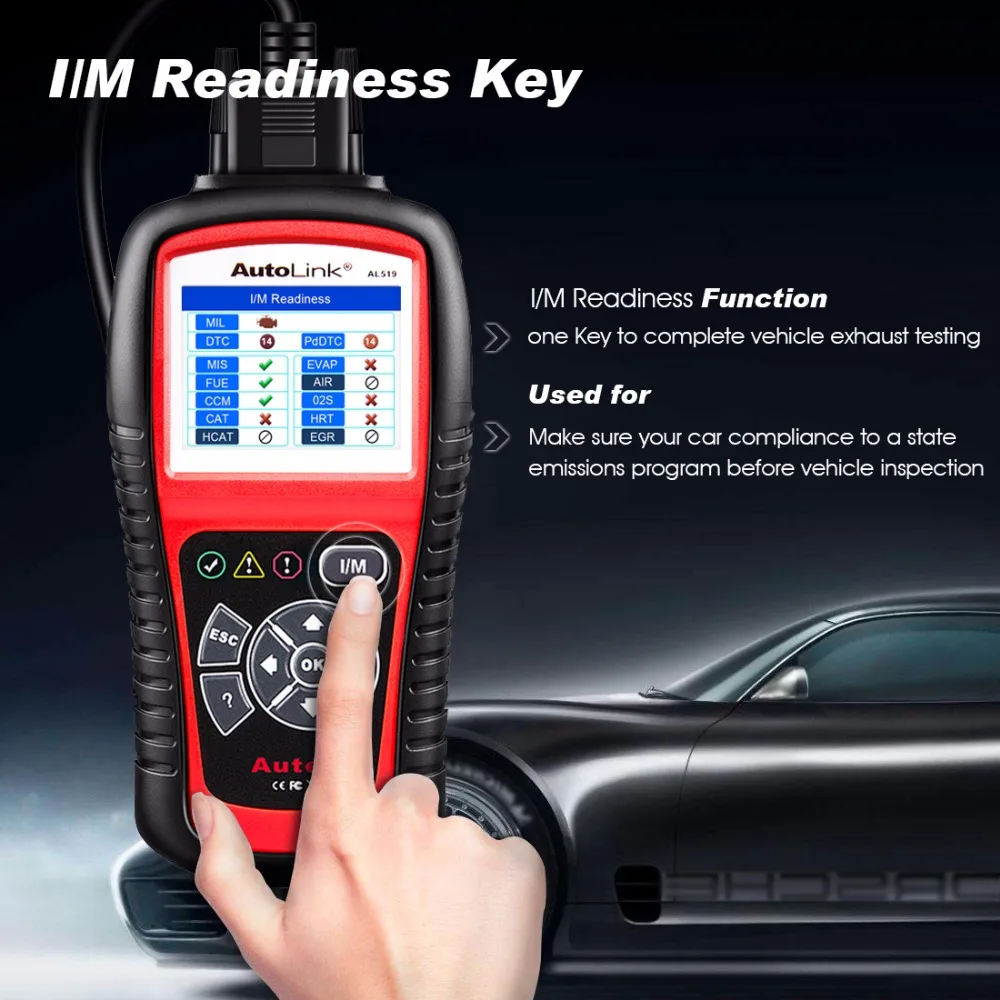 Autel AL519 OBD2 Авто диагностический сканер инструмент OBD 2 Автомобильный Eobd (система