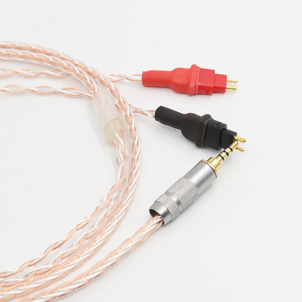 2,5 мм TRRS сбалансированный кабель для HD650 HD600 HD660s серебристый и медный витой кабель для наушников