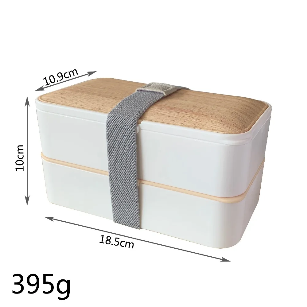 Герметичный Бенто бокс 2 уровневый Ланч с многоразовыми столовыми приборами в