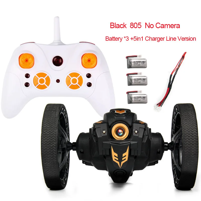805-Black-3B-NoCam RC автомобиль отказов игрушки 805 прыжки 805A с WI-FI FPV Камера Stunt автомобилей Гибкая колеса вращения светодиодный ночной Светильник RC автомобиль робота - Цвет: 805-Black-3B-NoCam