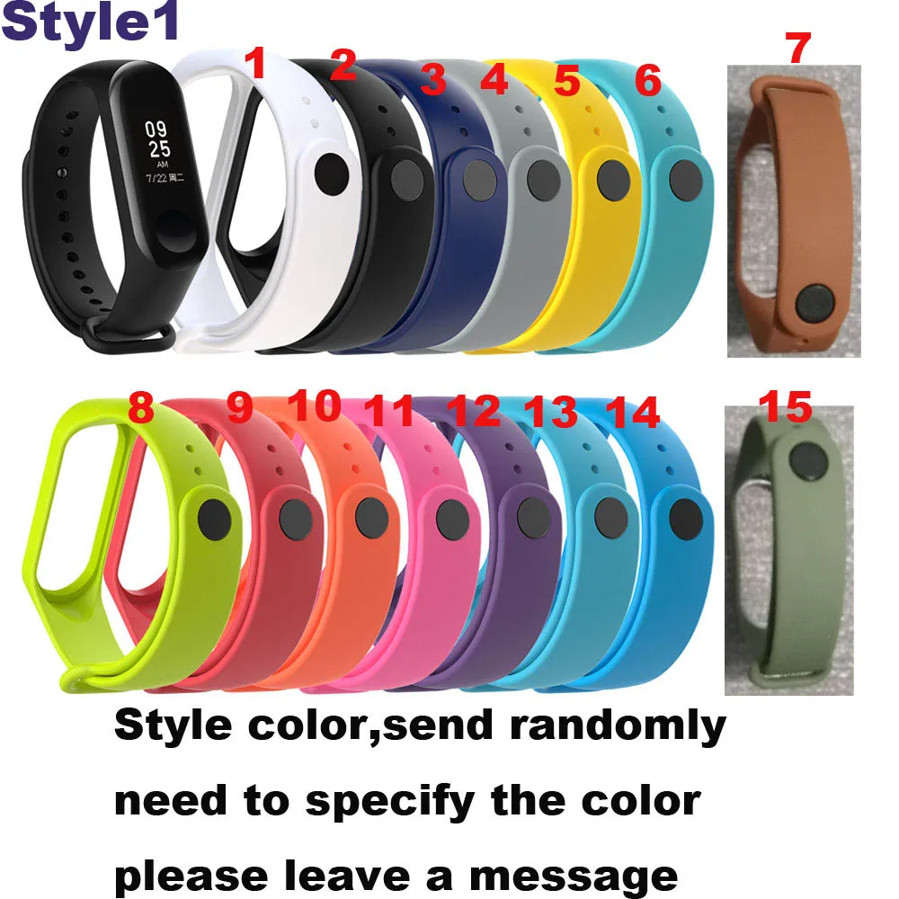 Style 1-50 Pcs Для Xiaomi mi Band 4 браслет ремешок mi band 3 силиконовый браслет 50 шт - Цвет: Style 1-50 Pcs