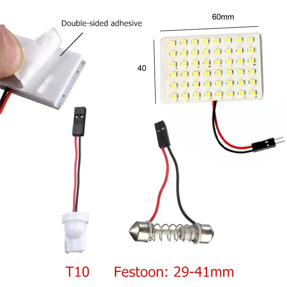 48 SMD 3528 12 Светодиодный Панель белый автомобиль для чтения карты лампа авто