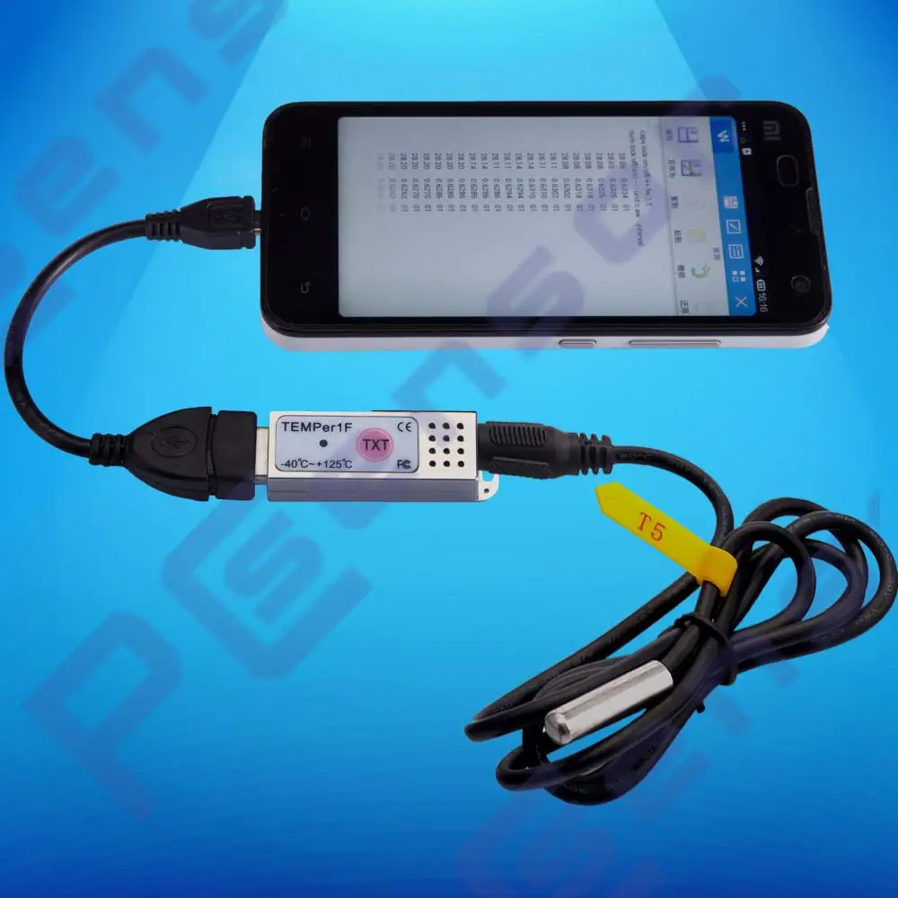Цифровой мини-термометр USB для использования в помещении и на улице -40 ~ 125c