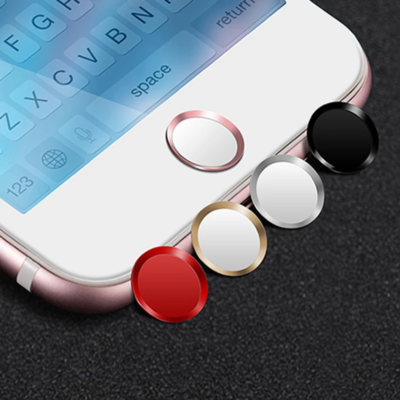 Fetile для iPhone 8 алюминиевая сенсорная ID домашняя кнопка наклейка для iPhone SE/5s/6/6 S/7/8 iPad отпечатков пальцев сенсорная клавиша защитные наклейки