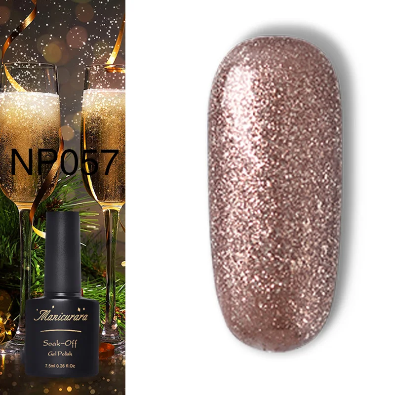 Manicurara Nude розовый красный УФ гель для ногтей блестит Гель лак Полупостоянный