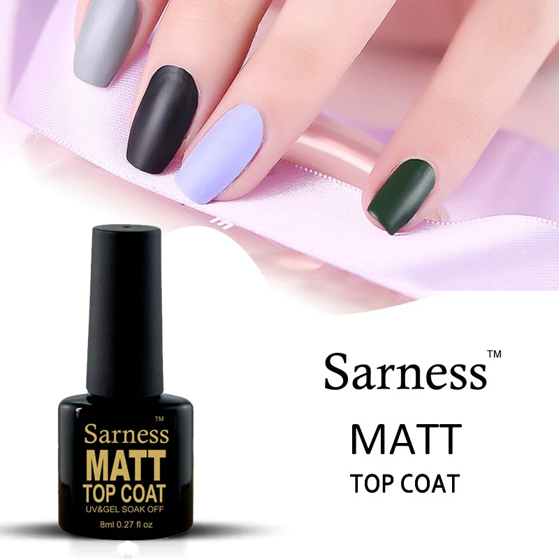 Sarness High Quality UV Gel Varnish Top Coat Nail Polish Matte Art Design Soak Off Matt Glaze | Красота и здоровье