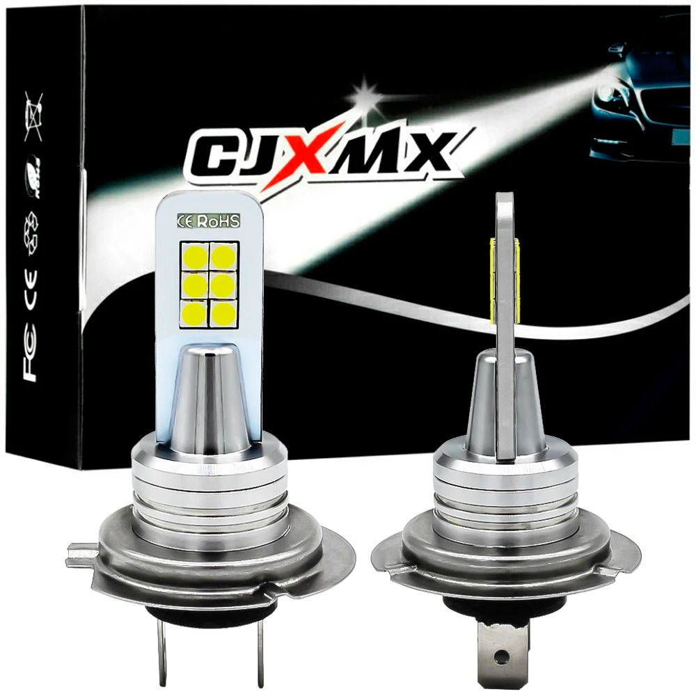 CJXMX 2 шт. H7 светодиодный противотуманный светильник для автомобиля 1200LM 12 3030SMD