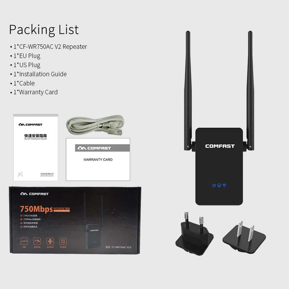 Новый Wi-Fi усилитель маршрутизатор 300 м Беспроводной ретранслятор сетевой 2*5 DBI