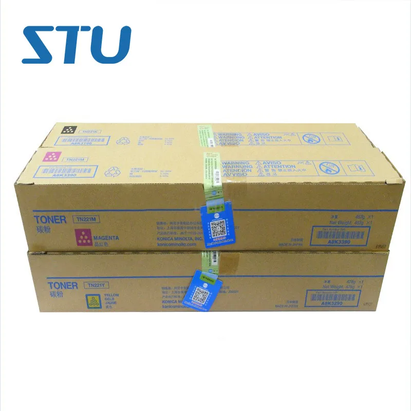 TN221CMYK A8K3130 A8K3230 A8K3330 A8K3430 1 комплект CMYK новый оригинальный тонер картридж для Konica
