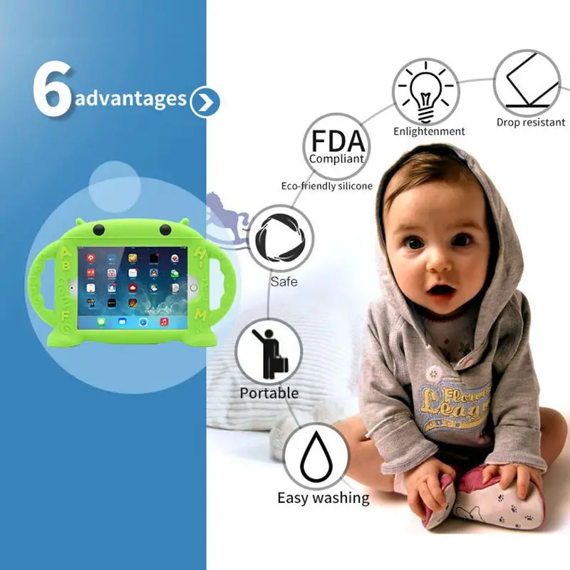 Jovtini-цифровой преобразователь для iPad 2/3/4 Детские безопасный противоударный чехол из медицинского силикона с рисунками из мультфильмов чехол для iPad 2/3/4 Чехол новейшего дизайна