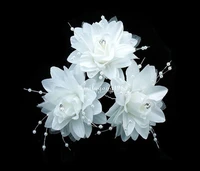 6 pcs wedding bridal white flower hair pins hair accessory prom sp 807