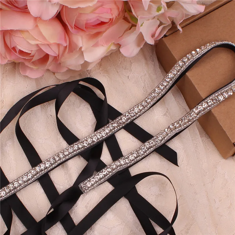 Серебряный свадебный пояс Стразы с кристаллами и жемчугом для свадебных платьев