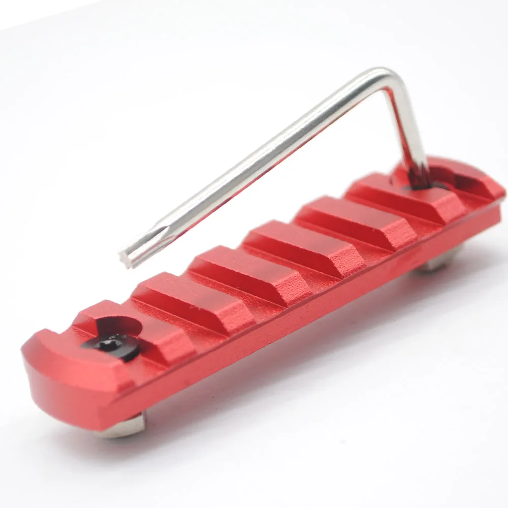 

Red High Quality 7'' Slot Aluminum Picatinny Weaver Rail Section Segment Fit M-lok Handguard