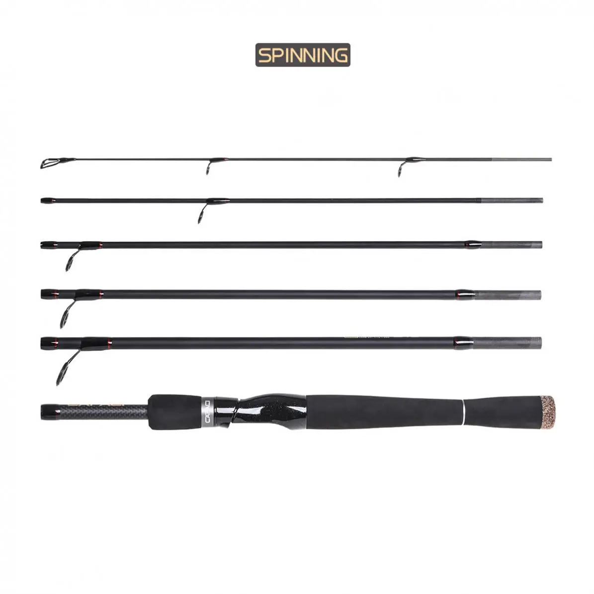 2 1 м 6 секций углеродное волокно приманка Удочка ML Power ультра светильник спиннинг